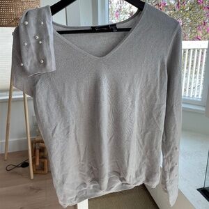 H&M Sweater pearl accents